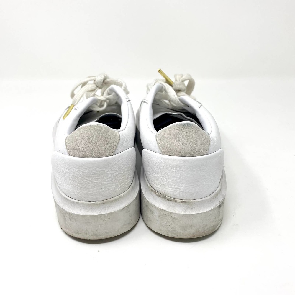 Adidas Originals Sleek Super White Leather Sneakers Size 6 - Picture 5 of 7